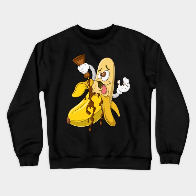 Freaky Banana Crewneck Sweatshirt by GCS Designs